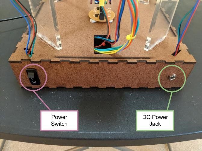 Finally assembly with parts labeled (back).